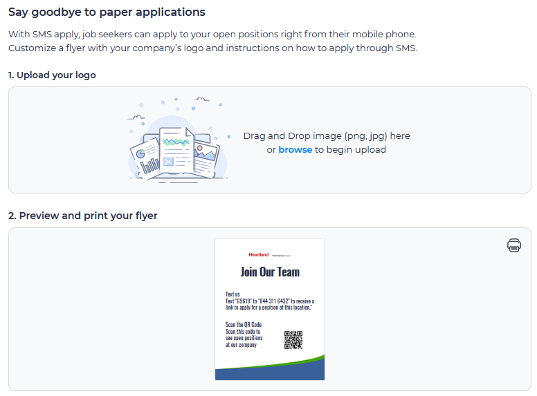 Sample flyer with QR code